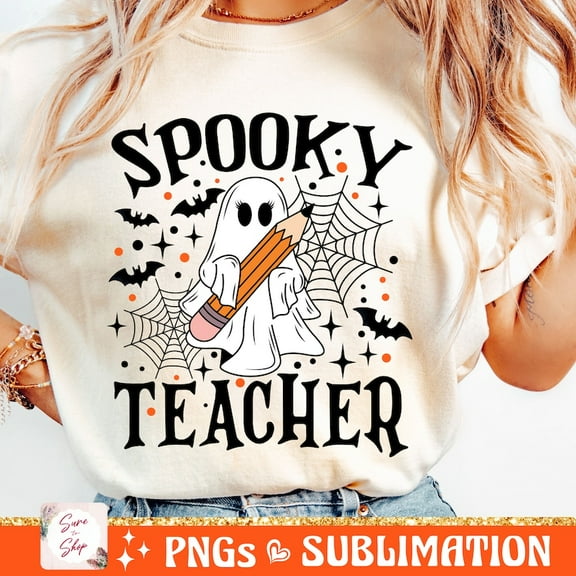 Spooky Teacher T-shirt, Halloween Shirt, Cute Ghost Shirt, Spooky vibes Shirt, Retro Halloween Shirt, Fall TH040662