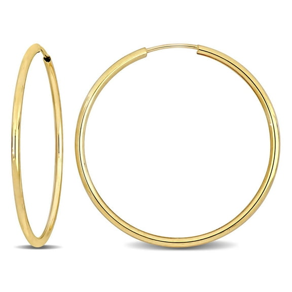 Amour 30mm Hoop Earrings in 14k Yellow Gold