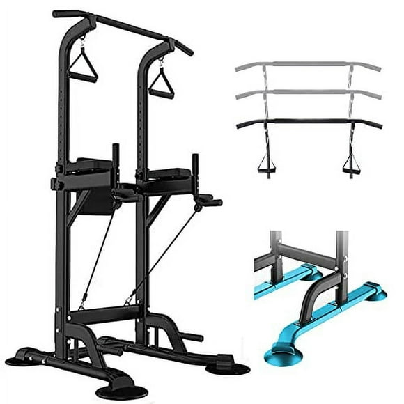 PCAFRS Power Tower Adjustable Height Dip Station Dip Stand Chin Up Bar Power Tower Workout Dip Stand for Home Gym Strength Training Workout Exercise Fitness