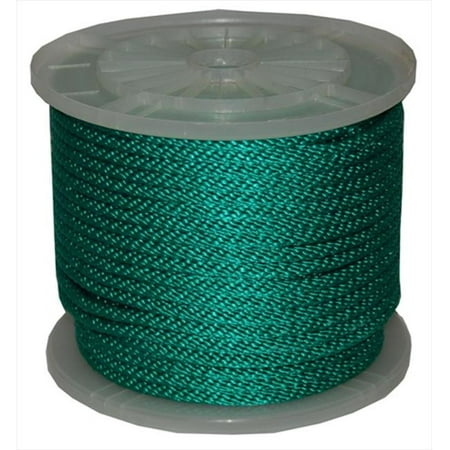 

T.W. Evans Cordage 96021 .5 in. x 300 ft. Solid Braid Propylene Multifilament Derby Rope in Green