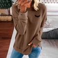 thumbnail image 2 of Gibobby Sudadera de mujer Mujer Manga Larga Ligero Sudadera Tops(Marrón,G), 2 of 4