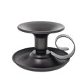 thumbnail image 1 of Candelabro de metal negro Candelabro 2 piezas Candelabros de metal negro vintage, Candelabro de hierro forjado vintage con asa, Estante para candelabros con forma vintage, 1 of 5