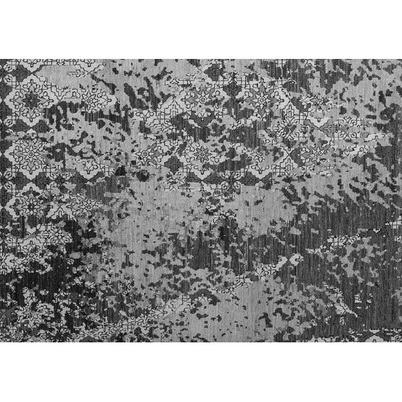 Ahgly Company Indoor Rectangle Abstract Gray Modern Area Rugs, 4' x 6'