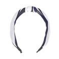 thumbnail image 4 of Unique Bargains 1 Pc Grace Stripe Pattern Wide Cross Knot Headbands for Women Navy Blue White Black, 4 of 6