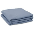 thumbnail image 3 of 2-Pack Full Size Flat Sheets Only, Premium Navy Blue Bedsheets, 80" x 94" Full Size Top Sheet Stays Tucked on Deep Mattresses, Flat Sheet Set of 2, Slate Blue, 3 of 5