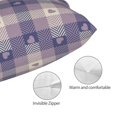 thumbnail image 5 of Cauagu Heart Check Plaid Print Pillow Covers with Envelope Closure,1PC Pillow Cases Decorative Pillow Case for Bed & Couch, Pillows Not Included-14"x20", 5 of 6