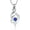 Blue, variant on Cremation Jewelry Infinity Heart Urn Necklace for Ashes for Women Men Inlay Crystal Keepsake Memories Urn Pendant for Human Ashes Holder Heart Urns for Pet