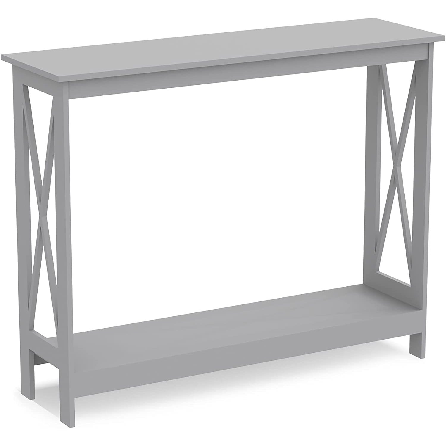 FulnKye & Co. Gray Console Table, 2Layer Entryway Table, Console