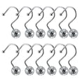 thumbnail image 1 of OULII 12Pcs Iron Plating Curtain Hooks for Rustproof and Waterproof Home Decoration, 1 of 8