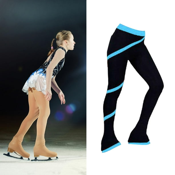 Pantalones de patinaje artístico para niña Entrenamiento de patinaje sobre hielo Fleece Pantalón negro XXL Sharpla Pantalones de patinaje artístico sobre hielo