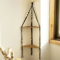 thumbnail image 6 of Milue Wall Corner Hanging Shelf Hanging Plant Shelf Triangular Floating Shelf, 6 of 8