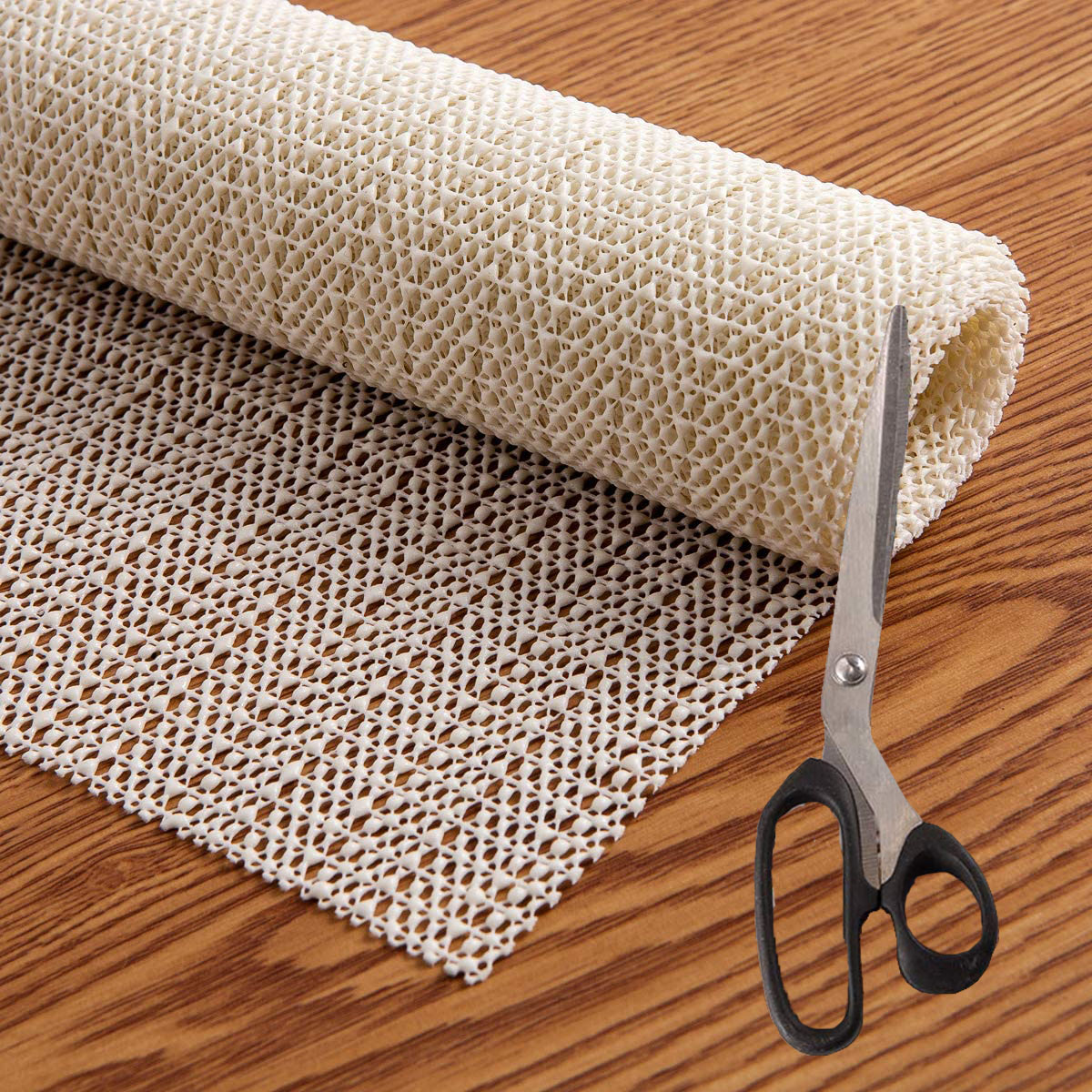 Non Slip Area Rug Pad With Scissors , Anti Skid Carpet Mat Rug Grip