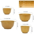 thumbnail image 3 of Nesting Plastic Mixing Bowl Set, 4 Piece Mixing Bowl Set with Pour Spouts, Size 1.7, 2.5, 3.5 and 4.5qt, for Prepping, Mixing, Baking, Cooking(Deep yellow), 3 of 4