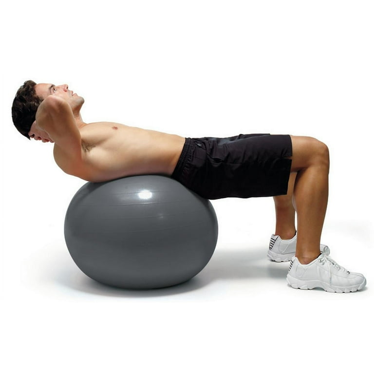 Valeo Anti Burst 75cm Exercise Body Ball Includes High Volume 2 Way Action Air Pump And Includes Fitness Guide for Fitness Stability and Balance