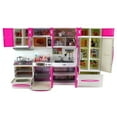 thumbnail image 3 of Kitchen Connection My Modern Kitchen Full Deluxe Kit Kitchen Playset : Refrigerator, Stove, Sink, Microwave - Pink, 3 of 11