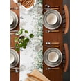 thumbnail image 2 of Eucalyptus Leaves Table Runner 108 Inches, Spring Botanical Branches Butterfly Bed Runner Dresser Scarves Tabletop for Indoor Outdoor Parties/Ceremony/Banquet, 13"x 108", 2 of 8