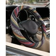 SEG Direct Boho Steering Wheel Cover with Baja Blanket Cloth, Ethnic
