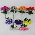 thumbnail image 3 of Namzi 6 Bundles Artificial Flowers Pansy, 13in Outdoor UV Resistant Fake Small Wild Flower Daisy No Fade Faux Plastic Violets Plants for Home Wedding Table Centerpieces Garden Porch Decor - Fall, 3 of 3