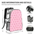 thumbnail image 4 of Kdxio Pink Bows Clear Backpack, Transparent Bookbag for School for Women Men, Capacity Clear Bag for College, Travel, 4 of 7