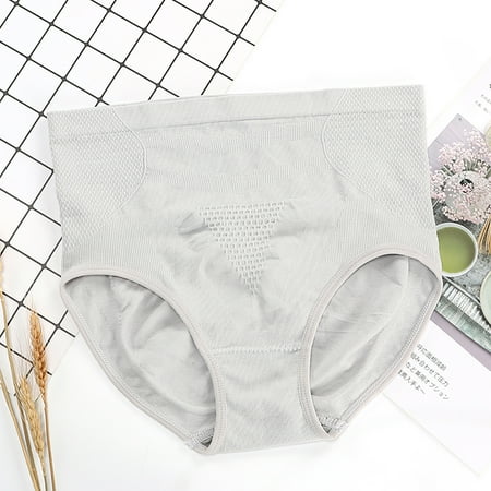 

Panties Clearance Women S New High-Waist Briefs Postpartum Belly-Up Hip Panties Gray L