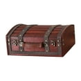 thumbnail image 4 of Segolike Treasure Chest Decorative Box Wooden Unique Home Decor Handheld Ornament Gift for Women Collection Desktop Keepsake Organizer Red, 4 of 8