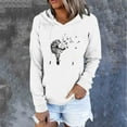 thumbnail image 2 of BLVB Hooded Sweatshirts for Women Long Sleeve Drawstring Printed Cute Teen Girls Hoodies Tops Pullover with Pocket, 2 of 4