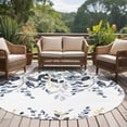 thumbnail image 4 of Round Rugs 7Ft, Blue Grey Eucalyptus Round Area Rug Washable Indoor Throw Carpet, Watercolor Spring Weeping Botanical Large Non Slip Circle Rug for Dining Room Playroom Home Decor Aesthetic, 4 of 8