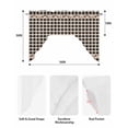 thumbnail image 5 of Western Texas Star Retro Swag Valances for Windows, Small Curtains Drapes, Country Vintage Black Beige Plaid Kitchen Window Curtains Over Sink Window Treatment Valance for Bedroom/Bathroom 56"x36", 5 of 5