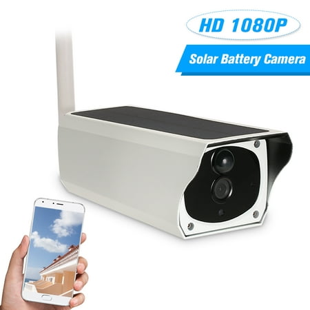 Wireless HD 1080P WiFi Solar & Battery Power Bullet IP Camera PIR Motion Detection Android/iOS APP Remote Control IR-CUT Night Vision Outdoor Waterproof Security