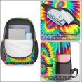 thumbnail image 4 of Red and Green Tie Dye Pattern 17" Waterproof Oxford School Backpacks for Teens, S-Shape Padded Straps, for School, Travel, Hiking, Camping, 4 of 4