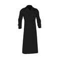 thumbnail image 1 of Gabardina para hombre, larga, con bolsillos, clásica, informal, cortavientos Negro 2XL, 1 of 9