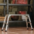 thumbnail image 5 of LiviNest Aluminum Work Platform for Home DIY: 40" Wide Platform & 225 lbs Capacity - Adjustable Telescopic Legs 22"-27.5" for Uneven Ground - Folding Portable Work Bench for Car Washing & Painting, 5 of 6