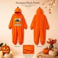 thumbnail image 5 of REDARER Kids Happy Halloween Cat Pumpkin Ghost Print Pumpkin Hood Onesie Full Zip with Pockets for Trick or Treat Halloween Party Cosplay Casual Loungewear Pajama Outfit,4-5 Years, 5 of 5