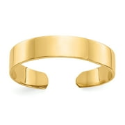 Roy Rose Jewelry 14K Yellow Gold Adjustable Polished Band Toe Ring