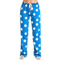 thumbnail image 2 of JIANLAI Women Polka Dot Print Pajama Pants, Elastic Drawstring Waist Full‑Length Straight Leg Loungewear Trousers, Soft Relaxed Fit Sleep Bottoms, Lightweight Comfy Casual Pants, 2 of 4