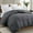 Grey Comforter, variant on Premium 2100 Series Oversized Queen Comforter All Season Breathable Black Comforter Soft 4D Spiral Fiber Quilted Down Alternative Duvet with Corner Tabs Hotel Style (98"x98")