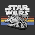 thumbnail image 2 of Mens Star Wars Millennium Falcon 77' Vintage Stripes Sweatshirt, 2 of 4
