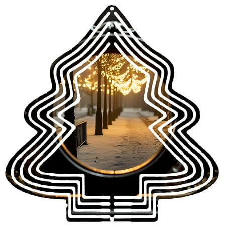 Metal Hanging Tree-Shaped Wind Decorations – Elegant Garden Spinners with Festive Concentric Circle Design for Yard and Garden Metal Hanging Tree-Shaped Wind Decorations – Elegant Garden Spinners with Festive Concentric Circle Design for Yard and Garden