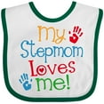 thumbnail image 3 of Inktastic My Stepmom Loves Me Boys or Girls Baby Bib, 3 of 4