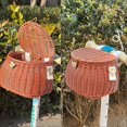 thumbnail image 4 of Hand-woven Bicycle Basket E-scooter Storage Container Large Capacity Strong Load-bearing Bike Handlebar Basket With Straps, 4 of 5