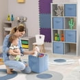 thumbnail image 2 of Sorbus Fabric Storage Bins 11" Foldable Cubes With Handles For Pantry, Cubbies, Toy And Closet Shelving Organization - 6Pk (Pastel Blue), 2 of 6