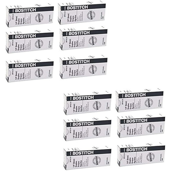 Bostitch Premium Staples for P3 Plier Stapler, 0.25-Inch Leg,12 Boxes of 5,000 Per Box (SP191/4) (60000) By Visit the Bostitch Office Store