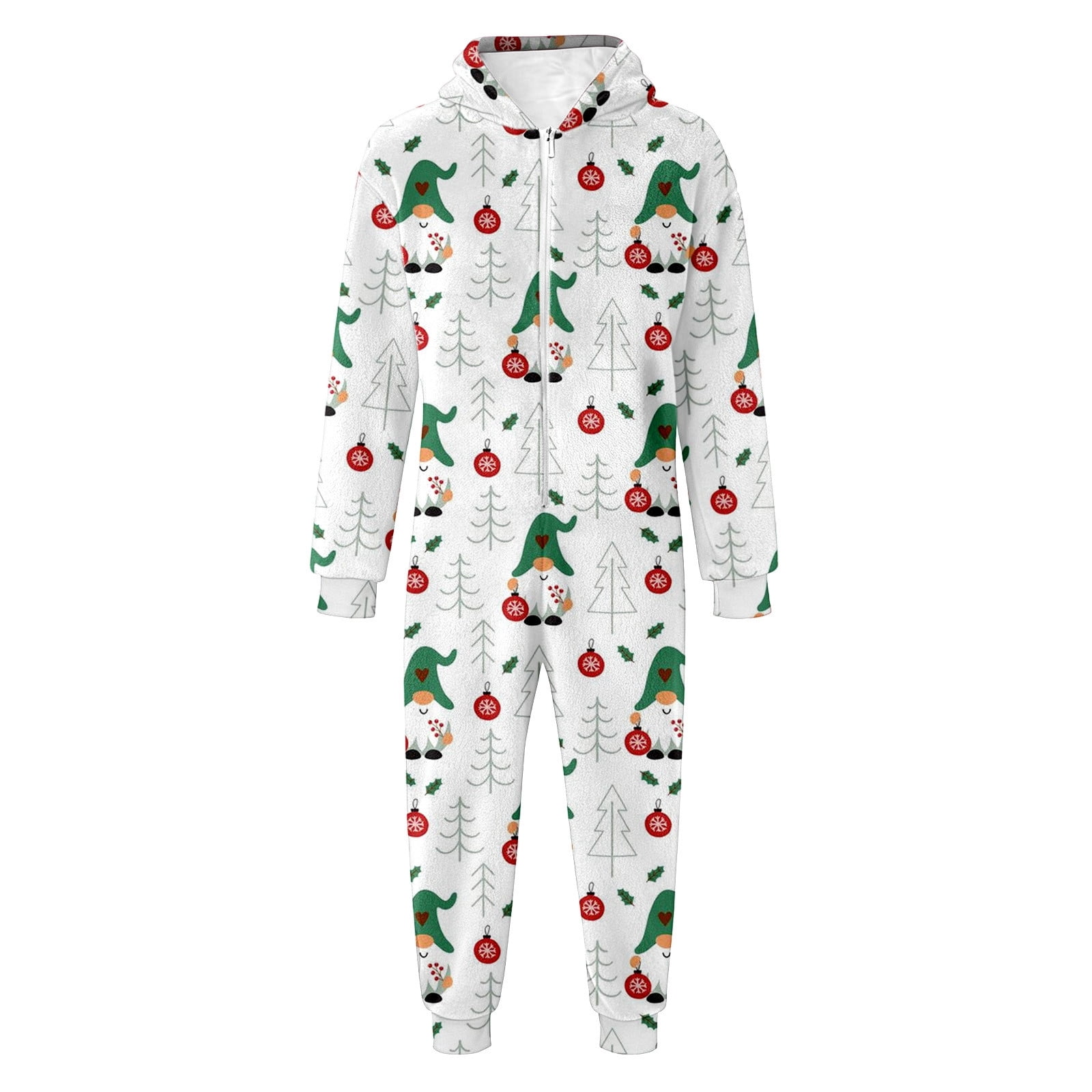 XDZJLR Flannel Christmas Onesie Pajamas For Kids Boys Girls Xmas Cozy Fleece Print Jumpsuit Hooded Romper Winter Holiday Outfit Soft Thermal Loungewear Toddler Kid Sleepwear Green 5-6 Years