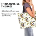 thumbnail image 2 of Pofeuu Snake And Moon Print Reusable Grocery Bags - Washable, Foldable, Packable Tote, Large Handles, Heavy Duty, Zippered Top Pouch, 2 of 8