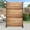 Natural Wood, variant on MAYEERTY 72×47" Outdoor Black Metal Privacy Panel Screen for Backyard & Garden, Vertical Fence Pattern