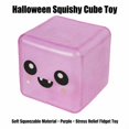 thumbnail image 3 of Halloween Squishy Cube Toy with Cute Monster Face Design, Soft Squeezable Material, Pink, for Kids and Adults Relaxation Squeeze Toy, 3 of 3