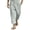 hgg327-Green, variant on Yaoyar Men's Summer Faux Linen Drawstring Elastic Waist Straight Leg Pockets Breathable Lightweight Casual Trousers