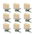 thumbnail image 1 of 9Pcs/Set Tealight Flicker Candles  with Clips Wave Edge Decorative Timer Function Flickering LED Candle Light for Christmas, 1 of 10