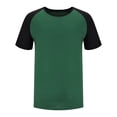 thumbnail image 4 of MOJOGO Men's Casual T-Shirts Color Block Short Sleeve Shirt Breathable Basic Top for Workout & Daily M, 4 of 5