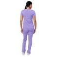 thumbnail image 2 of Adar Pro Scrub Set for Women - Tailored V-Neck Scrub Top & Tailored Yoga Scrub Pants- P9100 - Lavender - XL, 2 of 7